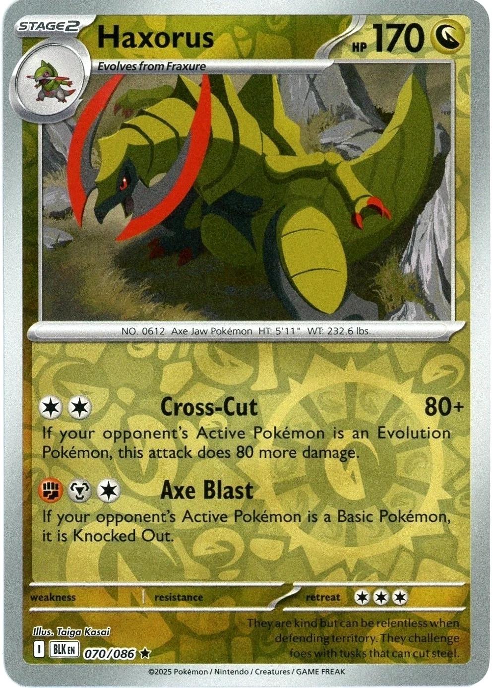 Black Bolt Haxorus [Reverse] Pokémon card